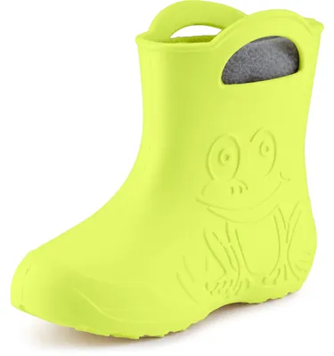 Produktbild von Ladeheid Eva Kinder Jungen Mädchen Gummistiefel Regenschuhe gefüttert LA-CA-03 (Limone, 22/23 EU)