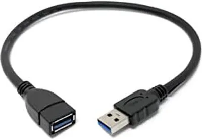 Zdjęcie produktu dla System-S Kabel USB 3.0 typu A (męski) na USB 3.0 typu A (żeński) kabel do transmisji danych przedłużacz 30 cm