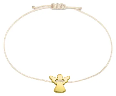 Produktbild von Selfmade Jewelry Armband Damen Gold Schutzengel Handgemachtes Makramee Armbändch