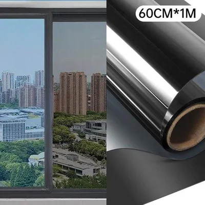 Produktbild von Unyqoos® Spiegelfolie Fensterfolie 60×100 cm – selbstklebend, Sonnenschutz & Sichtschutz, UV- und Wärmeschutz