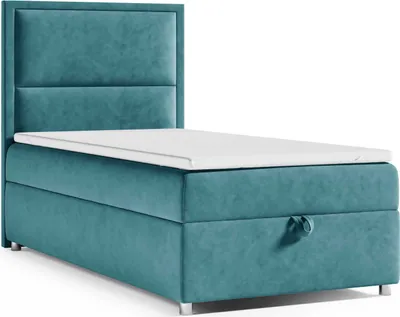 Produktbild von Best for Home Boxspringbett mit Bettkasten Trinity K11-SINGLE 100x200 Bonellfederkern inkl. Topper - Turkis