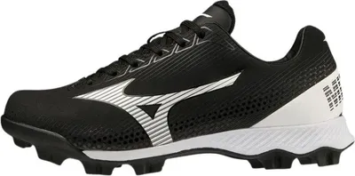 Produktbild von Mizuno Wave Lightrevo Jr. (320673) 5,5 Black/White Baseball/Softball Schuhe | Molded Cleats Stollen