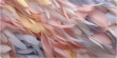 Produktbild von Pastellfedern– Schreibtischunterlage – Schreibtisch Tischunterlage – 120x60 cm – Unterlage Groß Schreibtischmatte