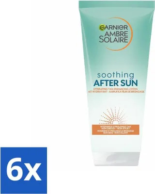 Produktbild von Garnier - Ambre Solaire - After-Sun-Milch mit Selbstbräuner - Gesicht & Körper - 200 ml - Vorteilspack - 6 Stücke