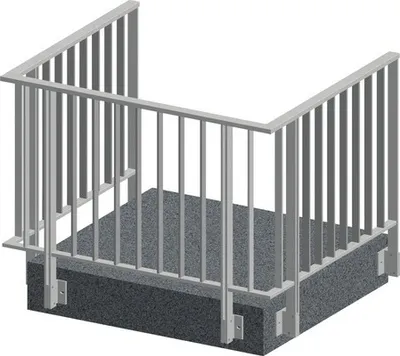 Produktbild von Pertura Geländerset Triton U-Form Aluminium taupe Seitenmontage 4 m