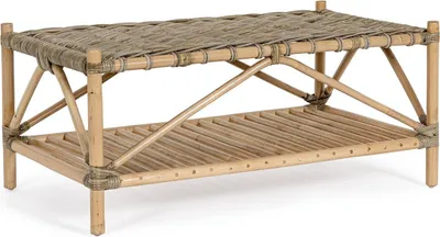 Produktbild von Couchtisch Tarifa 96 x 56 x 43,5 cm Rattan Beistelltisch Garten Terrasse Neu