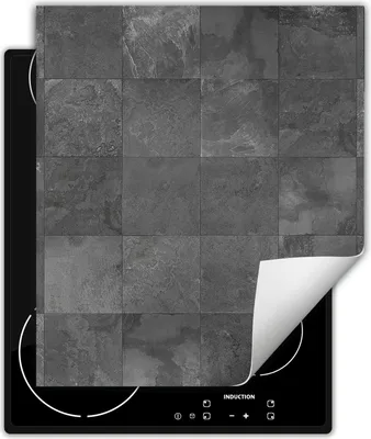 Produktbild von DarHaus Herdabdeckplatte 45x52 cm Anti Rutsch Matte Aufrollbar, grau - Fliesen