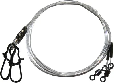 Produktbild von Jenzi Hard Mono Spinnvorfach 0,50mm 17,3kg mit Wirbel und Karabiner