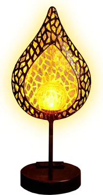 Produktbild von Solar Metall Tischleuchte Tischlampe Balkon Garten Tisch Leuchte Lampe Solarleuchte Solarlampe