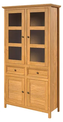 Produktbild von home24 Massiver Vitrinenschrank - Kiefer massiv