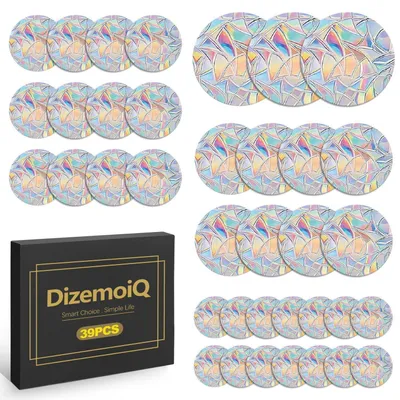 Productafbeelding van Raamstickers, zonvangers, regenboogeffect, 39 stuks, PVC, statisch aanbrengbaar, vogelbescherming, decoratie