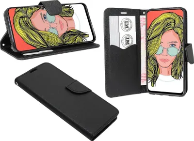 Obrázok produktu pre cofi1453® Puzdro typu kniha "Fancy" kompatibilné s HUAWEI P SMART Z Puzdro na mobilný telefón Peňaženkové puzdro Ochranný kryt s funkciou stojana, slot na kartu Black