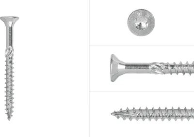Produktbild von Spanplattenschrauben Verzinkt 6 x 70 mm Torx 30 Vollgewinde - Schachtel mit 100 Schrauben