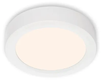 Image de Plafonnier LED BRILONER LEUCHTEN FIRE, 12 W, 1000 lm, IP20, blanc, métal-plastique, Ø 17 cm
