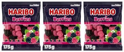 Image de Bonbons gélifiés Berries 175 g - Haribo - 3 paquets