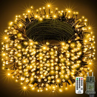 30 m grüne LED-Lichterkette, warmweiß, 300 LEDs, Fernbedienung