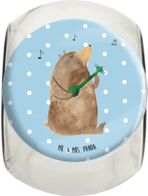 Produktbild von Mr. & Mrs. Panda Kaffeedose Bär Lied L 870ml - Blau Pastell - Geschenk, Bonboniere, Liebe, Herz, Teddy, Spruch, Song, Valentinstag, Vorratsbehälter, Frischhaltedose, Frau