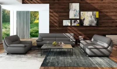 Produktbild von Leder Sofa Couch Polster Garnitur 3+2 Sitzer Couchen Sofas Garnituren Sofas Neu