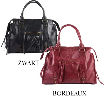Productafbeelding van Giuliano lederen handtas Marisol - Dames -  Italy - Zwart