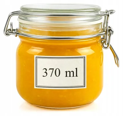 Immagine prodotto di Barattolo in vetro 370 ml con chiusura a leva – vasetto piccolo con guarnizione, vaso per conserve, marmellata, miele, spezie e tè