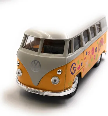 Produktbild von Onwomania Modellauto T1 Love Bulli Bus Love Gelb Auto Mst. 1:34-39