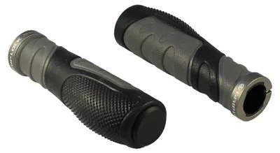 Produktbild von Fahrrad Lenkergriffe AGR Ergo 20 130mm GripLock Schraubgriff grau schwarz