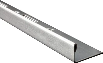 Produktbild von L-Profil Edelstahlschiene Profil Fliesenschiene Edelstahl V2A L300cm 10mm gebürstet