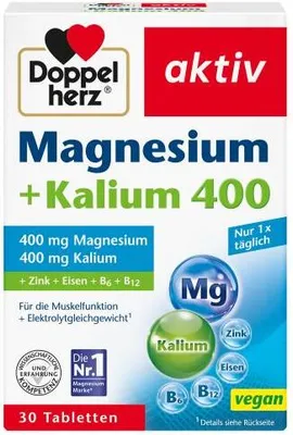 Immagine prodotto di Compresse di magnesio e potassio Doppio Cuore, 30 compresse