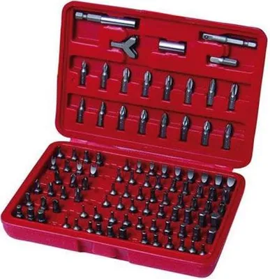 Produktbild von Umfassender 1/4 Zoll Schraubendreher Bitsatz 100-teilig CrV mit magnetischem Bithalter