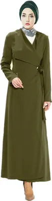 Produktbild von Ferace-Hijab Kleid-Tesettür Sal Yaka Abaya-Schalkragen V-679