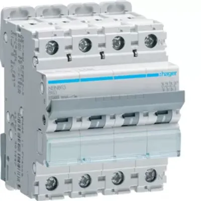 Produktbild von Leitungsschutzschalter 3P+N 10kA B-Charakteristik 63A 4 Module