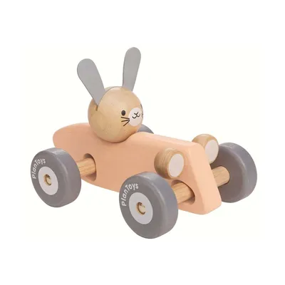 Produktbild von PlanToys Holzspielzeug Hasen-Rennwagen