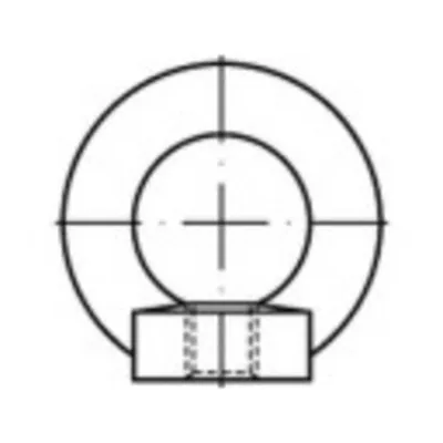 Produktbild von TOOLCRAFT 109404 Ringmuttern M20 DIN 582 Stahl 1 St.