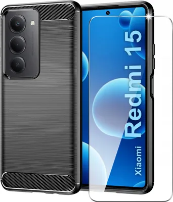 Obrázek produktu pro Pouzdro pro Xiaomi Redmi 15 4G | 5G Pancerne Carbon CASE + sklo 9H
