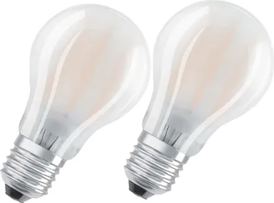 Obrázok produktu pre Žiarovky OSRAM LED, klasický tvar žiarovky, náhrada 75 W, E27, tvar A, 2700 Kelvinov, teplá biela, číre sklo, 2 balenia
