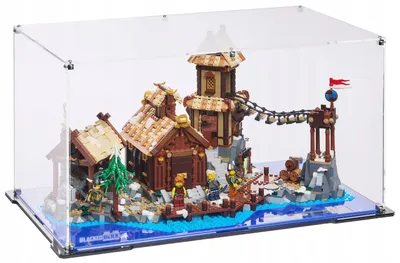 Produktbild von Blacked Brick Vitrine für LEGO® 21343 Ideas – Wikingerdorf