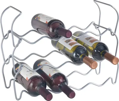 Produktbild von METALTEX 383212000 Wine-Bar Flaschenregal 3-er Set 44x15x13/34 cm Polytherm, stapelbar / Raumsparer