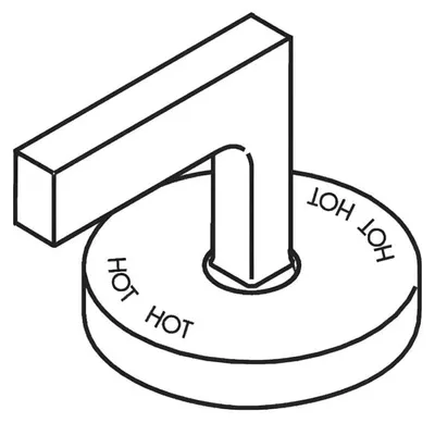 Imagen del producto de hansgrohe. Palanca para grifo, modelo Axor Citterio, para lavabo, con 3 orificios, sin placa, acabado cromado