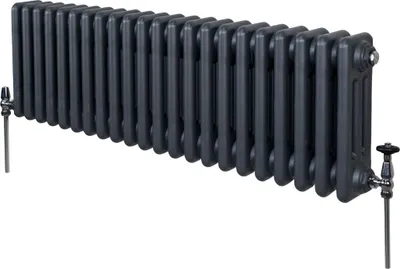 Zdjęcie produktu dla Tradycyjny grzejnik 3-kolumnowy - 300 x 1012 mm - szary antracyt