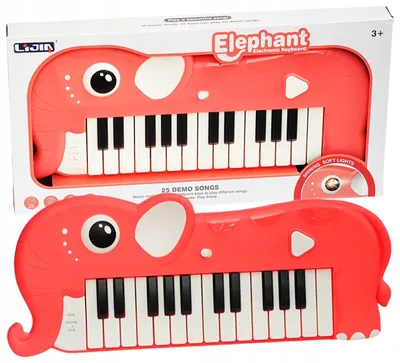Produktbild von Dromader Elefanten-Klavier Pink für Kleinkinder