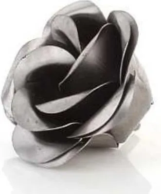 Produktbild von LogistSystem - Rose schmiedeeisen Zierblume aus Stahl - Gartendeko - Rose aus Metall - Gartendeko - Wohnungsdeko - Weihnachtsdeko Outdoor Metall Stahl wetterfest Garten - Grabschmuck 53.000