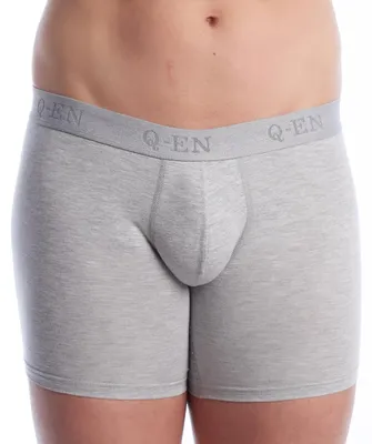 Imagen del producto de Pantalones bóxer para hombre de corte largo, fabricados con fibra de bambú, modelo Q503