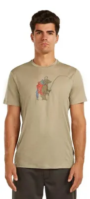 Image de T-shirt à manches courtes Icebreaker Merino 150 Tech Lite Bear Catch, vert, XL, homme, vert, XL