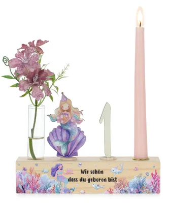 Holz-Geburtstagskranz für Mädchen, 1. Geburtstag, Partydeko