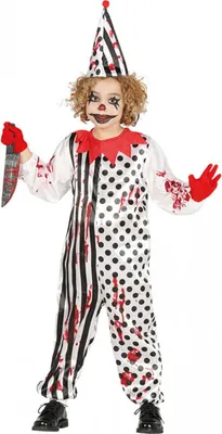 Produktbild von Horror-Clown Kostüm für Kinder Größe: M