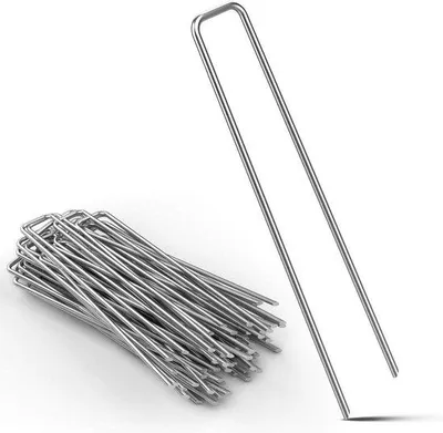 Produktbild von Famanu Grundanker verzinkter Stahl 150mm x 25mm - für Zeltanker - 50 Stück Ø 27 mm