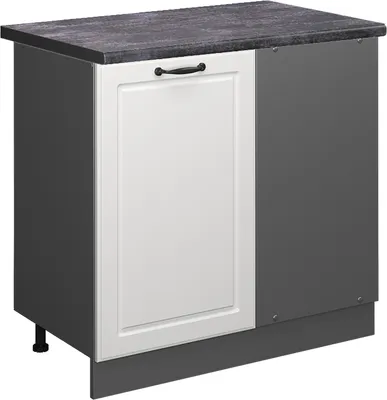 Produktbild von Eckunterschrank Vicco R-Line Weiß Landhaus 86 cm , AP Anthrazit, Model 46843