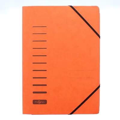 Produktbild von Pagna 24007-12, A4, Karton, Orange, Gummiband, 230 mm, 3 mm