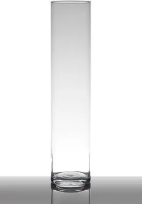 Produktbild von INNA-Glas Glasvase Sansa, Zylinder - Rund, klar, 40cm, Ø 9cm - zylindrische Vase - Blumenvase