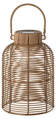 Productafbeelding van Brentford Buitenlamp op zonne-energie van bruin polyrattan